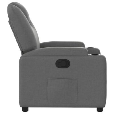 vidaXL Sillón reclinable de tela gris oscuro