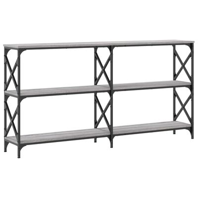 vidaXL Mesa consola madera de ingeniería gris Sonoma 156x28x80,5 cm