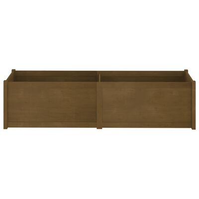 vidaXL Jardinera de madera maciza de pino marrón miel 200x50x50 cm