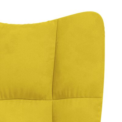 vidaXL Sillón de relax de terciopelo amarillo mostaza