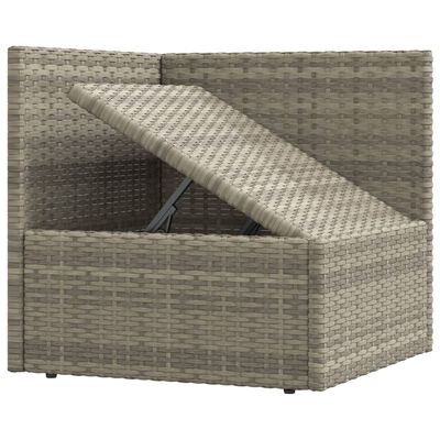 vidaXL Set de muebles de jardín 5 pzas y cojines ratán sintético gris