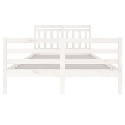 vidaXL Estructura de cama de madera maciza blanca 140x200 cm