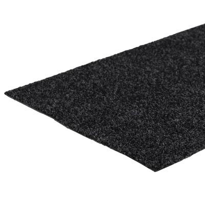 vidaXL Alfombrilla autoadhesiva escalera 15 uds gris 60x25 cm