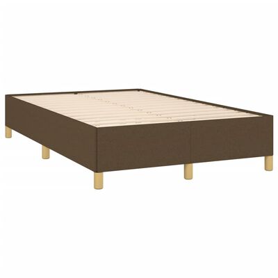 vidaXL Cama box spring con colchón tela marrón oscuro 120x190 cm