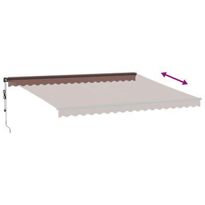 vidaXL Toldo retráctil automático marrón 450x300 cm