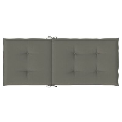 vidaXL Cojines para silla respaldo alto 2 uds tela gris oscuro melange