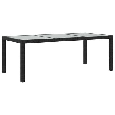 vidaXL Set comedor de jardín 9 piezas y cojines ratán sintético negro