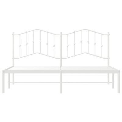 vidaXL Estructura cama sin colchón con cabecero metal blanco 183x213cm