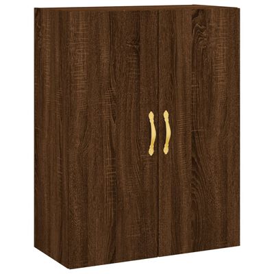 vidaXL Aparador alto madera contrachapada marrón roble 69,5x34x180 cm