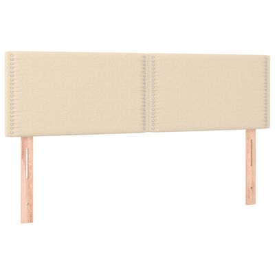 vidaXL Cama box spring con colchón tela color crema 140x200 cm