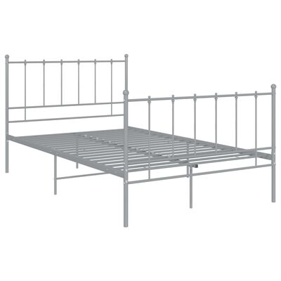 vidaXL Estructura de cama sin colchón metal gris 120x200 cm