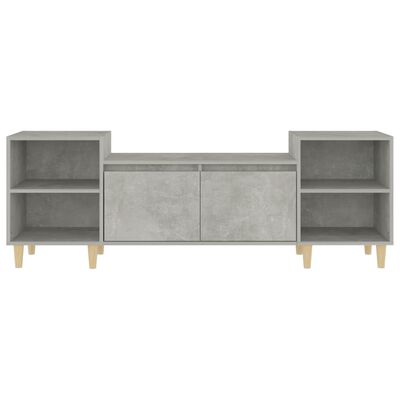 vidaXL Mueble para TV madera contrachapada gris hormigón 160x35x55 cm