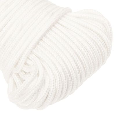 vidaXL Cuerda de barco polipropileno blanco intenso 3 mm 25 m