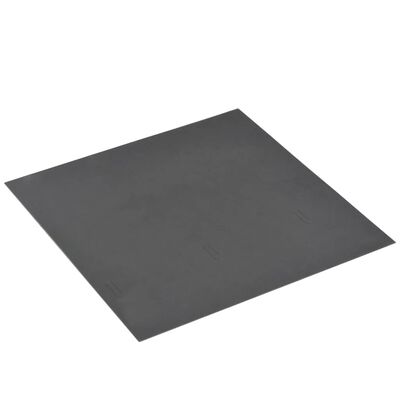 vidaXL Tarimas suelo autoadhesivas 20 uds PVC estampado negro 1,86 m²