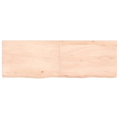 vidaXL Tablero de mesa madera maciza roble sin tratar 120x40x(2-6) cm