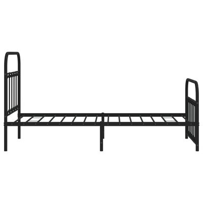 vidaXL Estructura cama sin colchón con estribo metal negro 100x190 cm