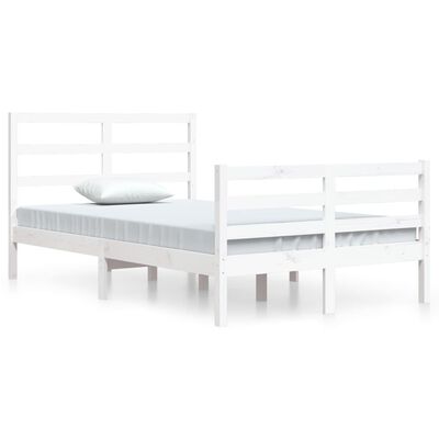 vidaXL Estructura de cama madera maciza de pino blanco 120x200 cm