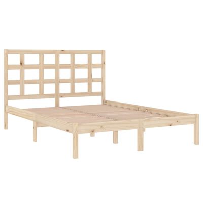 vidaXL Estructura de cama madera maciza de pino 140x190 cm