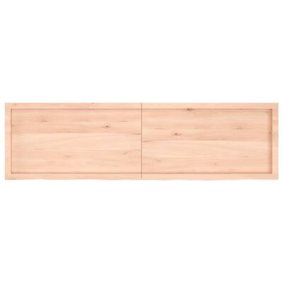 vidaXL Encimera de baño madera maciza sin tratar 180x50x(2-4) cm