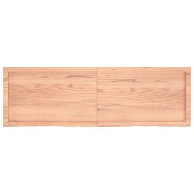 vidaXL Estante pared madera roble tratada marrón claro 160x50x(2-4) cm