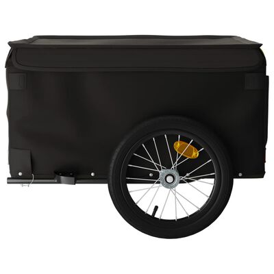 vidaXL Remolque para bicicleta hierro negro 45 kg