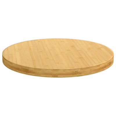 vidaXL Tablero de mesa de bambú Ø70x4 cm