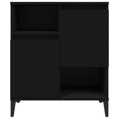 vidaXL Aparadores 3 uds madera contrachapada negro 60x35x70 cm