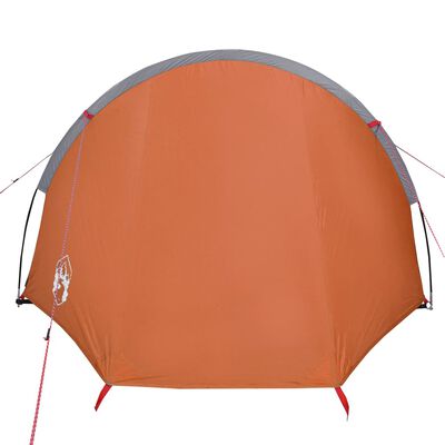 vidaXL Tienda de campaña con túnel para 4 personas impermeable naranja