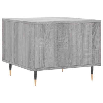 vidaXL Mesa de centro madera contrachapada gris Sonoma 50x50x40 cm