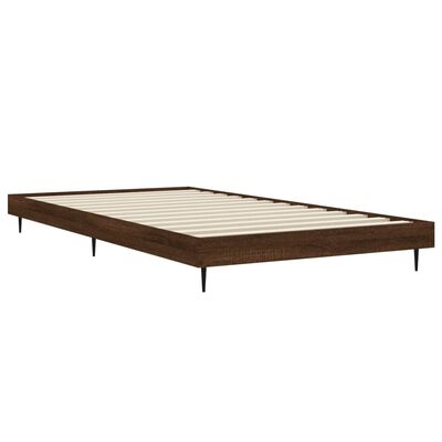 vidaXL Estructura de cama sin colchón madera marrón roble 90x200 cm