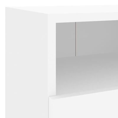 vidaXL Muebles de pared TV 2 uds madera ingeniería blanco 40x30x30 cm