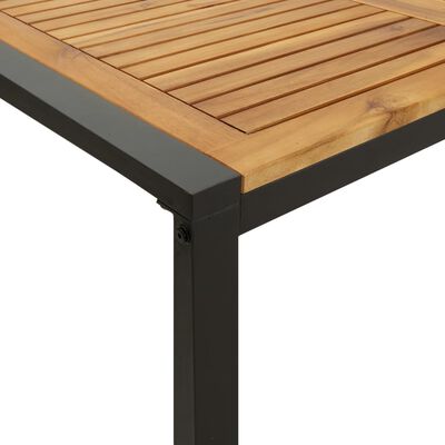 vidaXL Juego de comedor de jardín 5 pzas madera maciza acacia y metal