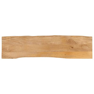 vidaXL Tablero de mesa borde natural madera maciza mango 180x40x3,8 cm