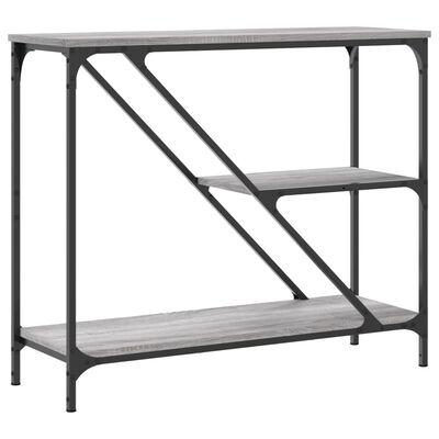 vidaXL Mesa consola madera de ingeniería gris Sonoma 88,5x30x75 cm