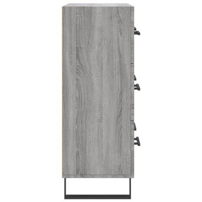 vidaXL Aparador de madera de ingeniería gris Sonoma 69,5x34x90 cm