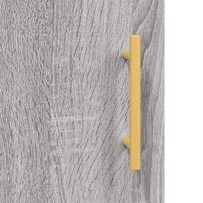 vidaXL Aparador de madera de ingeniería gris Sonoma 69,5x34x90 cm