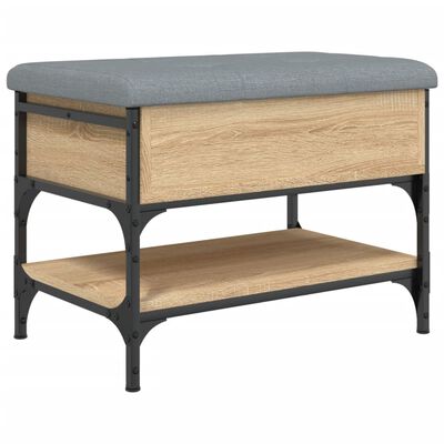 vidaXL Banco zapatero madera de ingeniería roble Sonoma 62x42x45 cm