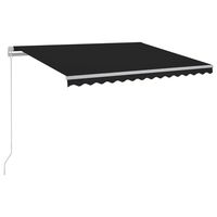 vidaXL Toldo manual retráctil con LED antracita 300x250 cm