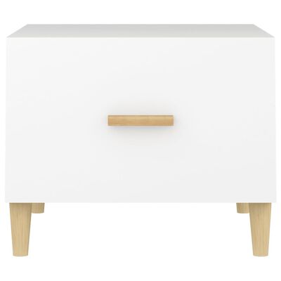 vidaXL Mesa de centro madera contrachapada blanco 50x50x40 cm