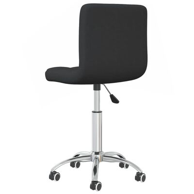 vidaXL Sillas de comedor giratorias 2 unidades tela negro