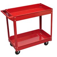 vidaXL Carrito de herramientas de taller rojo 100 kg