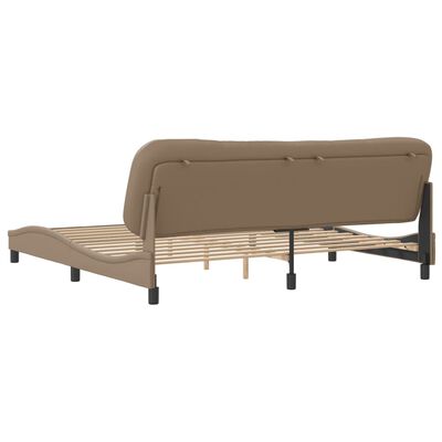 vidaXL Estructura cama sin colchón cuero sintético capuchino 200x200cm