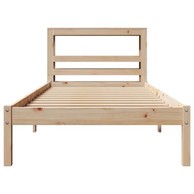 vidaXL Estructura de cama sin colchón madera maciza de pino 100x200 cm