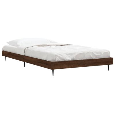 vidaXL Estructura de cama sin colchón madera marrón roble 90x190 cm