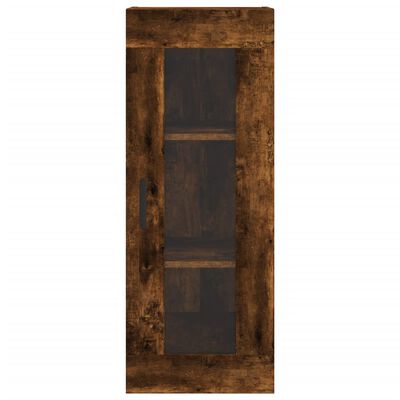 vidaXL Aparador de madera contrachapada roble ahumado 34,5x34x180 cm