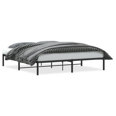 vidaXL Estructura de cama de metal negro 183x213 cm