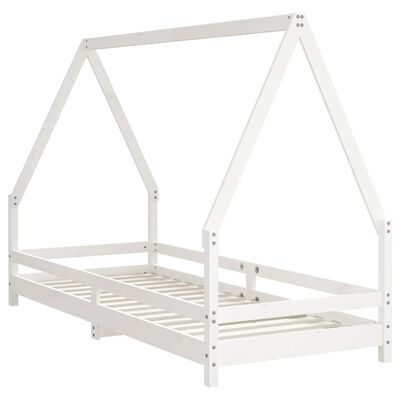 vidaXL Estructura de cama para niños madera de pino blanco 80x200 cm