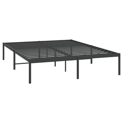 vidaXL Estructura de cama sin colchón metal negro 150x200 cm