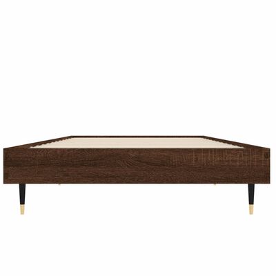 vidaXL Estructura de cama sin colchón madera marrón roble 75x190 cm