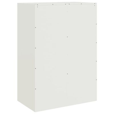 vidaXL Aparador de acero blanco 67x39x95 cm